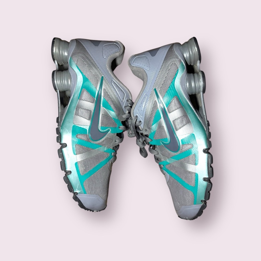 Nike Shox Roadster+  Gray/Green Sneakers 487604-004 Mens Size 12